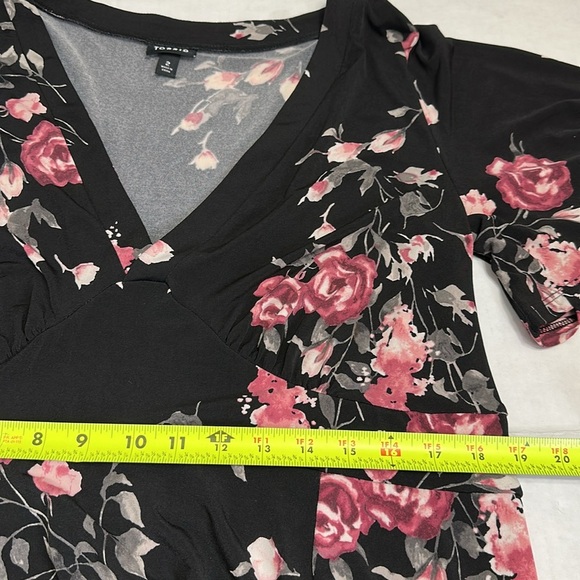 Torrid Black Floral Jersey Knit Skater Dress Womens Plus Size 2X Fit Flare Party - Picture 8 of 13